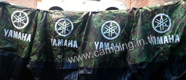 สกรีนโลโก้ เต็นท์ลายทหาร Tent ของ YAMAHA