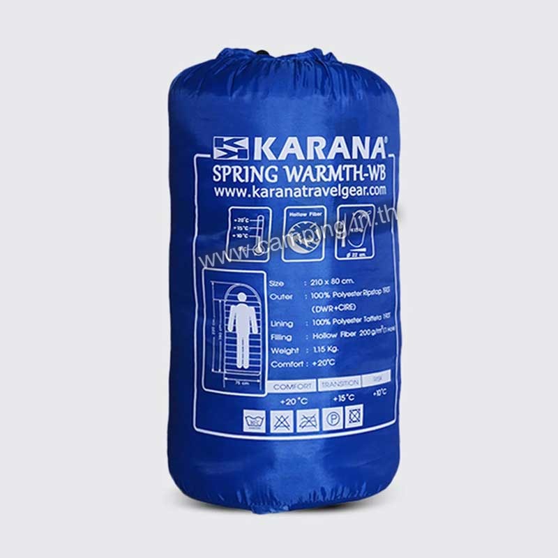 ถุงนอน karana รุ่น Spring Warm 250G SleepingBag ถุงนอน karana รุ่น Spring Warm 250G SleepingBag