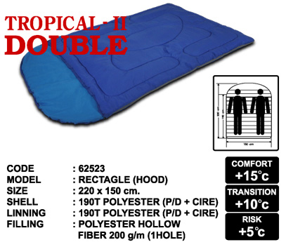 ถุงนอน Tropical II Double ถุงนอนขนาดใหญ่