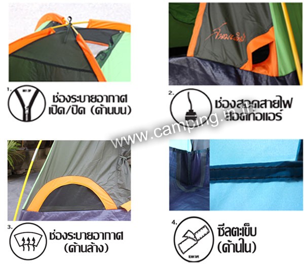 คุณสมบัติเต็นท์ Aurora ll Tent