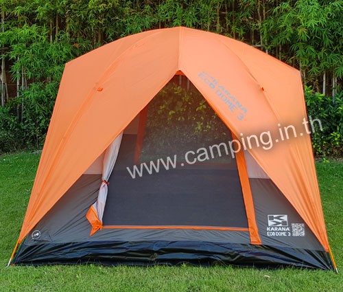 ด้านหน้า เต็นท์นอน Eco Dome 3 Tent สีส้ม
